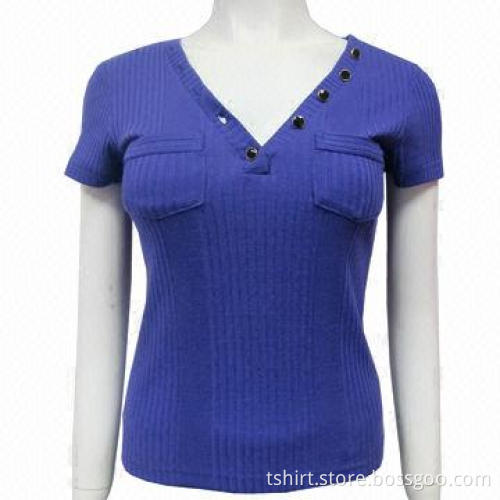 Women fashionable purple t-shirts